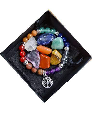 Chakra Tree Bracelet with Chakra Stones Gift Box